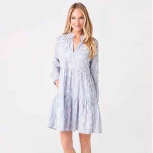 SUNDRY WOMEN'S STRIPES TIERED DRESS